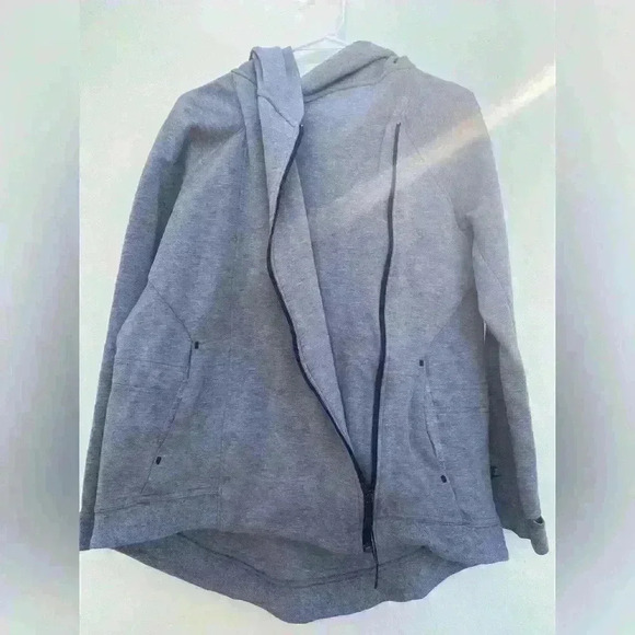 Y2K 1999 Nike tech sweatshirt women’s gray size medium asymmetrical zipper - Picture 3 of 8